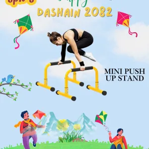 Push Up Bar, 14'' High Steel Parallettes & Dip Bar with Full Coverage Foam Handle, Heavy-Duty Calisthenics Parallel Bars for L-Sit, Dips, Home Gym Strength Training Workout