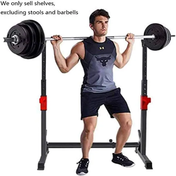 Barbell Rack/Squat Rack, Max. Load 160Kg, Adjustable Press Bench Power Weight Bench Support for Home/Gym Squat Stands - Image 3